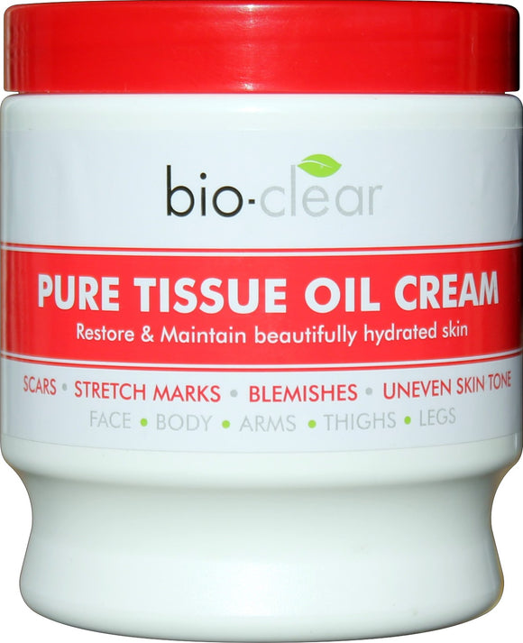 Are you troubled by scars, stretch marks, blemishes and an uneven skin tone? Why not try our bio-clear pure tissue oil cream - ideal for sensitive skin.
